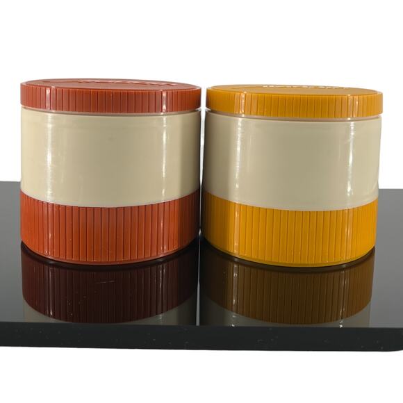 Aladdin VTG Retro Insulated Thermo Jars Freezer Lid Soup Drink Food 6oz Set of 2 - Picture 2 of 16